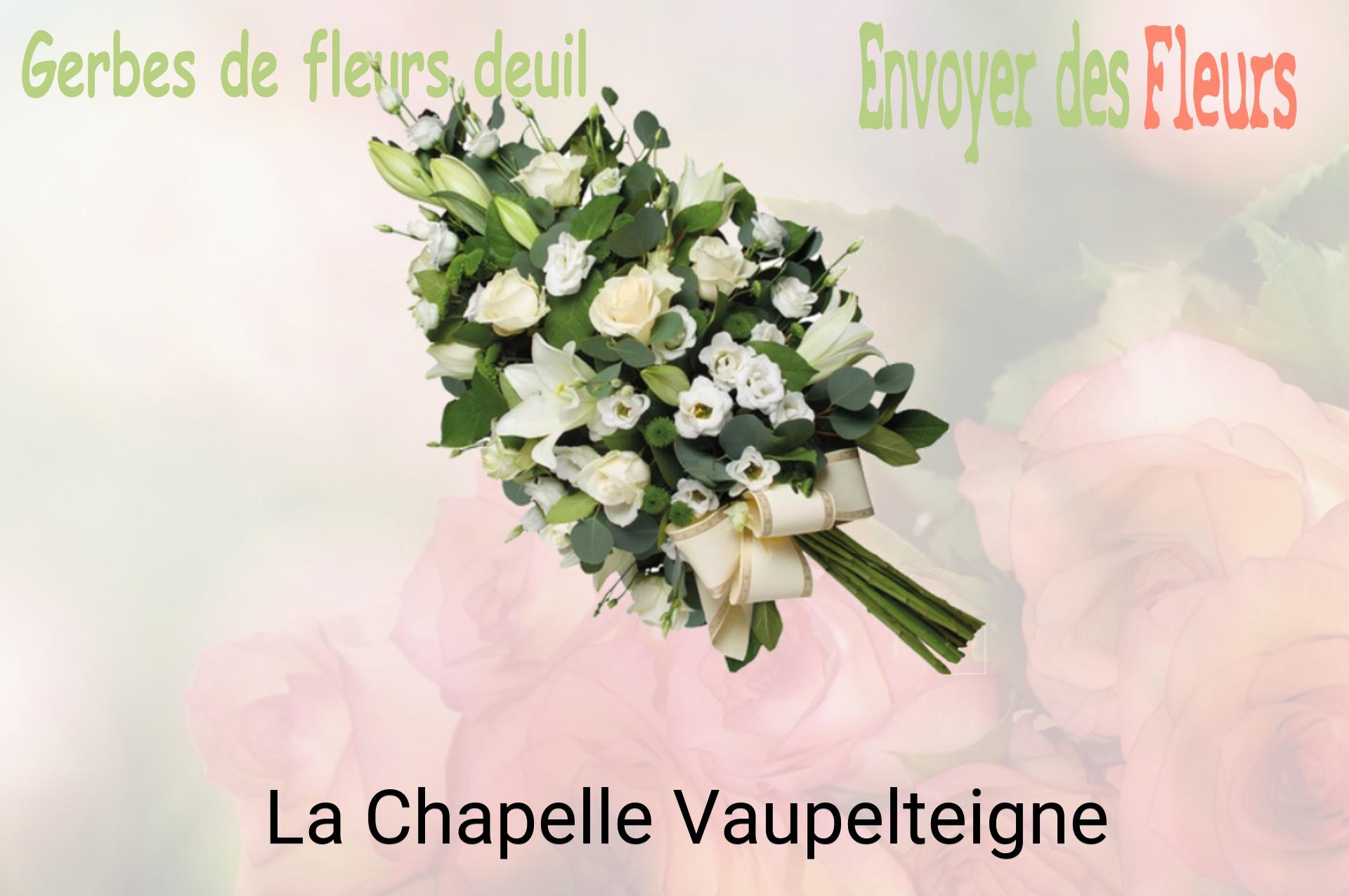 Gerbe de fleurs de deuil livrée à La Chapelle-Vaupelteigne
